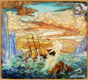 沉船，约1920年。 作者 因为洛丽亚·诺曼