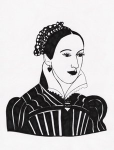 苏格兰女王玛丽，2017（纸上毡尖笔）