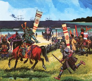1853 年 7 月 8 日抵达现在的东京湾的美国人 作者 丹·埃斯科特