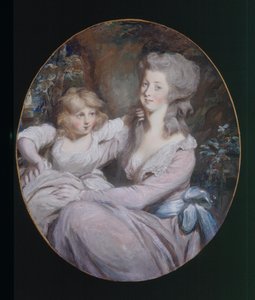 玛格丽特“佩吉”阿诺德和女儿索菲亚，1787年