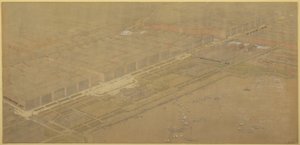 图版 114 选自《芝加哥平面图》，1909 年：芝加哥。密歇根大道和松树街的拟议林荫大道和公园路