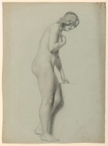 素描，女性裸体，1858 年 作者 丹尼尔·亨廷顿