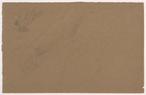 素描，右手研究，1850-60 年 作者 丹尼尔·亨廷顿