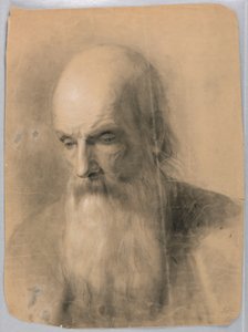素描，《Ch 的一课》研究，1863 年 作者 丹尼尔·亨廷顿
