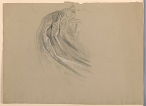 素描，"A Magdalen "研究，D，1852 年 作者 丹尼尔·亨廷顿
