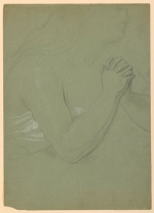 素描，"A Magdalen "研究，F，1852 年 作者 丹尼尔·亨廷顿