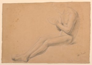 绘画，"病人的圣餐 "研究，1844-45 年 作者 丹尼尔·亨廷顿