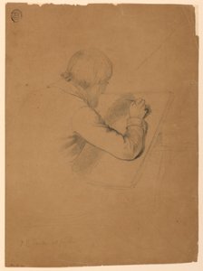 绘画，"病人的圣餐 "研究，1844-45 年 作者 丹尼尔·亨廷顿