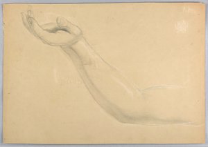 素描，"C "复制品的研究，1850 年 作者 丹尼尔·亨廷顿