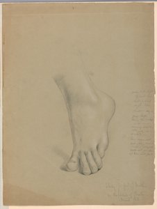 素描，"克里斯蒂安娜 "复制品研究，1850 年 3 月 作者 丹尼尔·亨廷顿