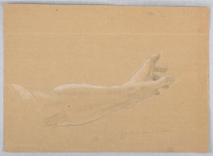 素描，《早期基督》研究，1839-40 年 作者 丹尼尔·亨廷顿