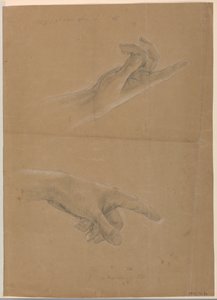 素描，《早期基督》研究，1839-40 年 作者 丹尼尔·亨廷顿