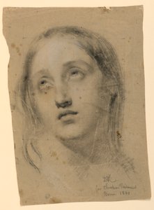 素描，"早期基督教囚犯 "研究，1840 年 作者 丹尼尔·亨廷顿