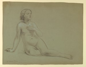 素描，《梅西的梦》研究，1857 年 作者 丹尼尔·亨廷顿