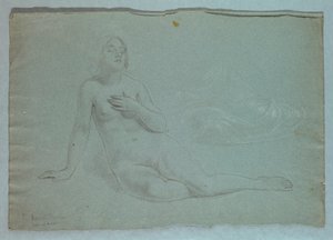 素描，《梅西的梦》研究，1857 年 作者 丹尼尔·亨廷顿