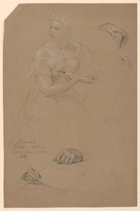 素描，"基督教艺术哲学 "研究，1868 年 作者 丹尼尔·亨廷顿
