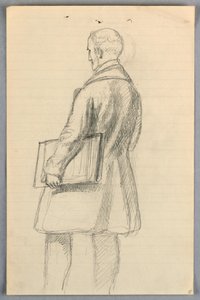 素描，"科学小组 "研究，1858 年 作者 丹尼尔·亨廷顿