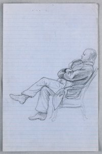 素描，"科学小组 "研究，1858 年 作者 丹尼尔·亨廷顿