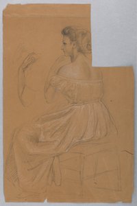 素描，《提香展示》研究，1872 年 作者 丹尼尔·亨廷顿