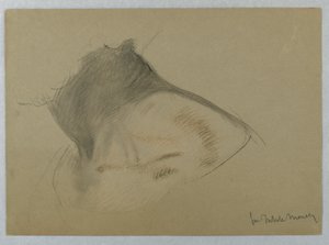 素描，"贡金 "研究，1852 年 作者 丹尼尔·亨廷顿