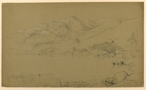 风景素描，缅因州沙漠山 作者 丹尼尔·亨廷顿