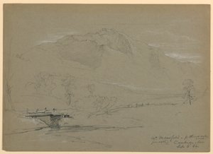 从佛蒙特州剑桥市欢乐谷路眺望曼斯菲尔德山 作者 丹尼尔·亨廷顿
