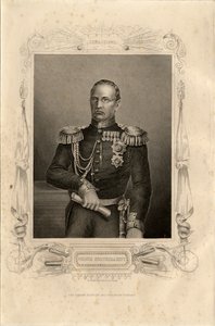 米哈伊尔·德米特里耶维奇·戈尔恰科夫王子的肖像1795-1861年，1856年 作者 丹尼尔·约翰·庞德