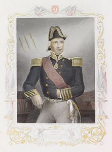 埃德蒙·里昂斯海军上将爵士（彩色雕刻）