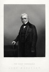 托马斯·巴宾顿·麦考雷（Thomas Babington Macaulay），英国诗人，历史学家和辉格党政客，c1880年。 作者 丹尼尔·约翰·庞德