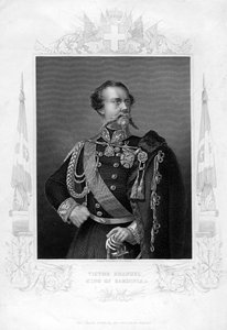 撒丁岛国王维克多·伊曼纽尔（Victor Emanuel），十九世纪。 作者 丹尼尔·约翰·庞德