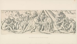 战前的夏娃。撒克逊人的骚乱和鲸鱼 作者 Daniel Maclise