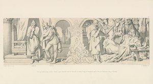 Tostig，冥想对哈罗德的另一次袭击，征求瑞典国王，匈牙利国王和挪威国王哈罗德·哈德拉达的援助 作者 Daniel Maclise