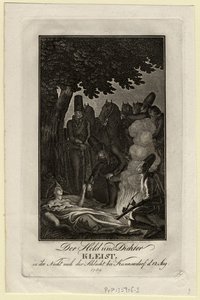 诗人埃瓦尔德·冯·克莱斯特（Ewald von Kleist），在1759年8月12日，大约1759年在库纳斯多夫战役中 作者 丹尼尔·尼古拉斯·肖多维奇