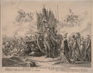 亚历山大·米哈伊洛维奇·格利琴亲王在1769年对霍京堡垒的围攻中，1769年 作者 丹尼尔·尼古拉斯·肖多维奇