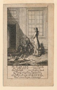 懒惰和软弱的人，"Königl: Grosbrit [anische] Genealogischer Kalender auf das 1780 Jahr Lauenberg bey J.G. Berenberg "插图。 作者 丹尼尔·尼古拉斯·肖多维奇