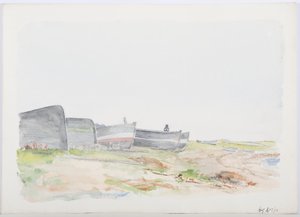 钓鱼Cobles，圣岛，1895年（铅笔和纸上的wc）
