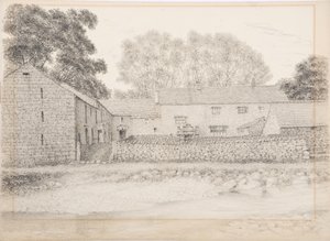 Merton Hall，Appleby，c.1916（卡上的炭笔和铅笔）