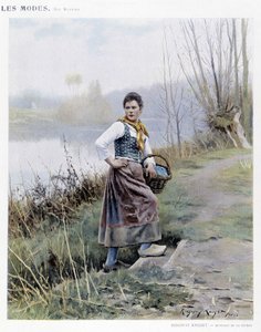 从河边回来的女人 作者：R. Knight, 约1905年 作者 丹尼尔·李奇微骑士