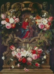 麦当娜和孩子的花环 作者 丹尼尔·塞格斯