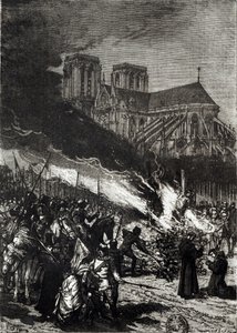 燃烧的圣殿骑士，Jules Michelet的“法国历史”插图（1798-1874）