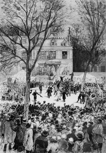 1881年7月27日“Le Monde Illustre”庆祝维克多·雨果诞辰80周年（1802-85）（xylograph）