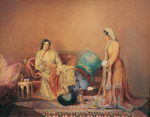 帕纳里奥特希腊女士，19世纪中期。 作者 丹尼尔·瓦伦丁·里维耶尔