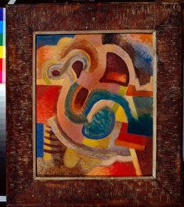 "Composition abstraite n 8" (Abstract Composition No 8) Peinture de Vladimir Davidovich Baranov-Rossine (Baranov Rossine) (1888-1942) 1913 Dim 64x50 cm Collection privee 作者 丹尼尔·弗拉基米尔·巴拉诺夫·罗辛