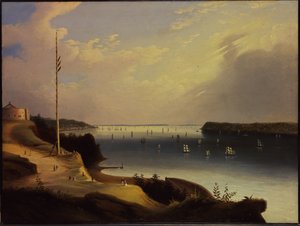 纽约港，1835年 作者 丹尼尔·沃兹沃思（Daniel Wadsworth）