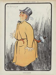 Albert Brasseur，Frenchcomedian和轻歌剧歌手。笑的插图 作者 Daniel de Losques