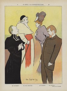 在Comedie-Francaise制作戏剧Le Duel。 Le Rire的插图 作者 Daniel de Losques