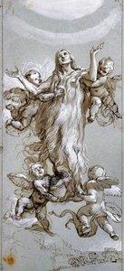天使引导下的圣母玛利亚升天》 达尼埃莱-克雷斯皮（1598-1630 年）绘制 17 世纪 马德里，普拉多博物馆 作者 丹尼尔·克雷斯皮