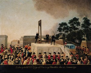 1793年1月21日路易十六（1754-93）的执行（铜上油） 作者 丹麦学校