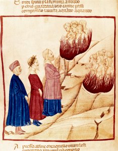 Purgatory: Dante and Virgil, miniature 作者 但丁·阿利吉耶里（Dante Alighieri）