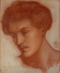 Augustus Howell，1867年（纸上的红色粉笔）
